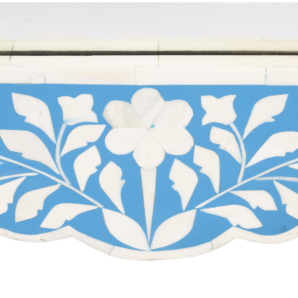 Vivienne Bone Inlay Wall Mirrored, Sky Blue