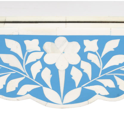 Vivienne Bone Inlay Wall Mirrored, Sky Blue