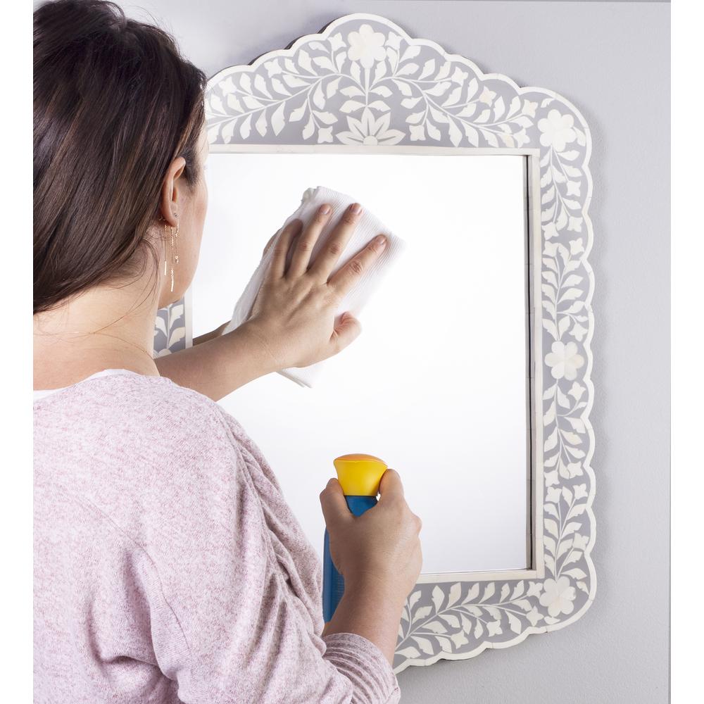 Vivienne Bone Inlay Wall Mirrored, Gray