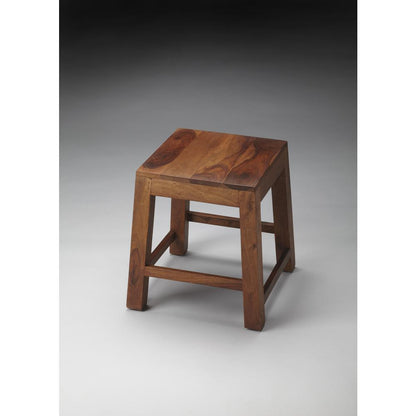 Hewett Solid Wood 16.5"W Stool, Light Brown
