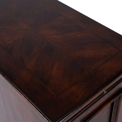 Transitional Chairside Chest with Storage, Accent Cabinet, Cherry