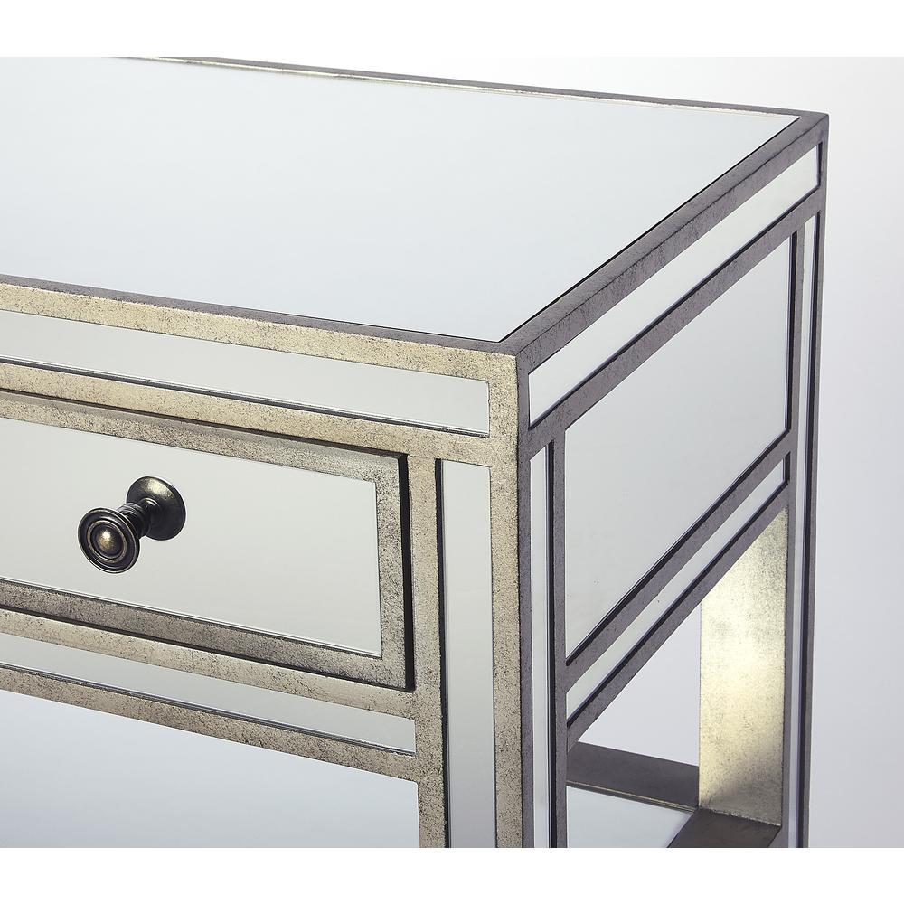 Miranda Mirrored Console Table, Gold, Silver