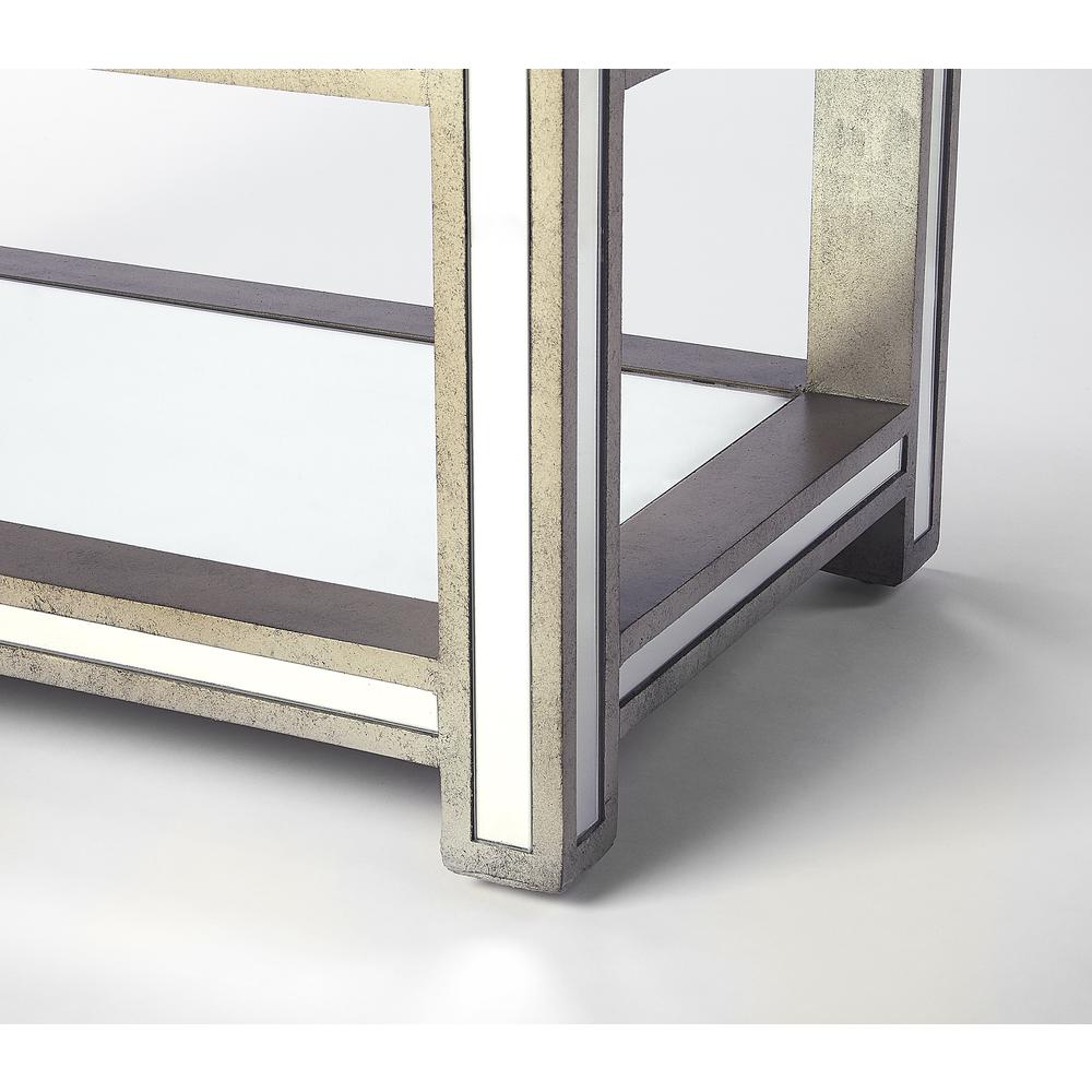Miranda Mirrored Console Table, Gold, Silver