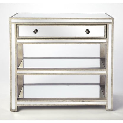 Miranda Mirrored Console Table, Gold, Silver