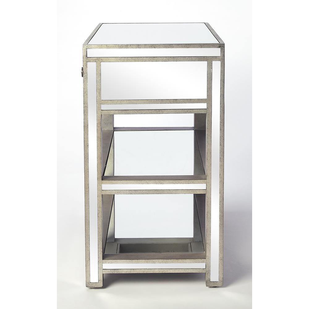Miranda Mirrored Console Table, Gold, Silver