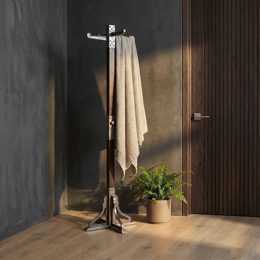 Carston Industrial Chic Coat Rack, Multi-Color