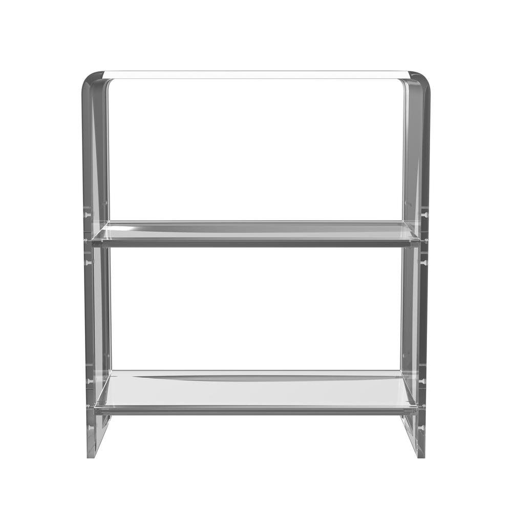 Crystal Clear 2 Shelf Acrylic Bookcase, Clear