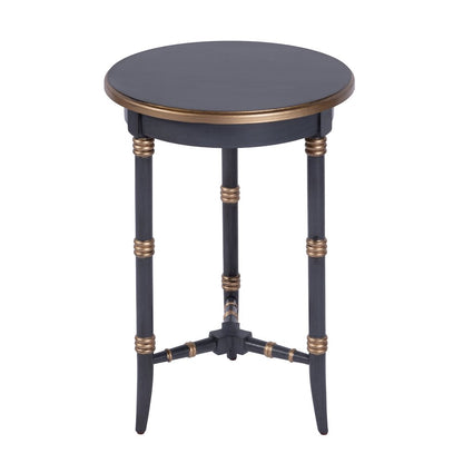Isla 16 in. W Round Wood 3 Leg Side Table, Pastel Blue