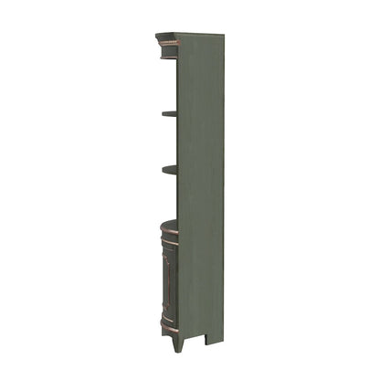 Dowling 24 in W x 73 in H Quarter Round Corner Cabinet, Pastel Green