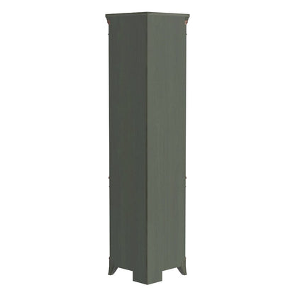 Dowling 24 in W x 73 in H Quarter Round Corner Cabinet, Pastel Green