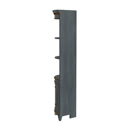 Dowling 24 in W x 73 in H Quarter Round Corner Cabinet, Pastel Blue