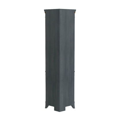Dowling 24 in W x 73 in H Quarter Round Corner Cabinet, Pastel Blue