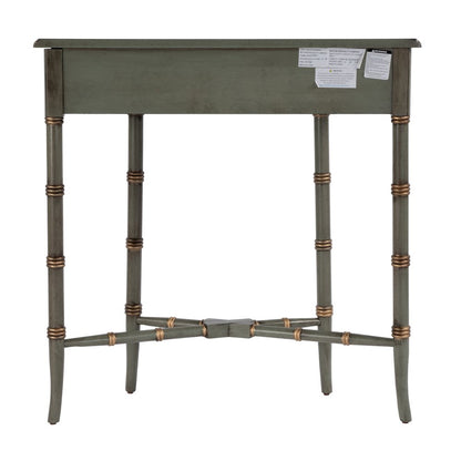 31 in. W Specialty Demilune Shape Wood 1 Drawer Console Table, Pastel Green