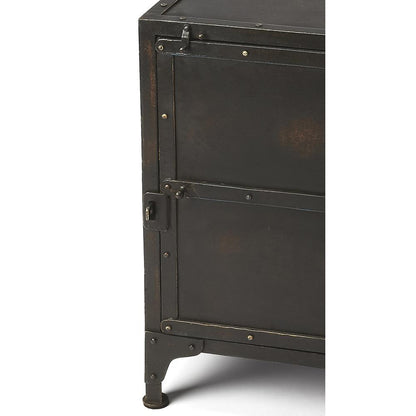 Owen Industrial End Table, Black