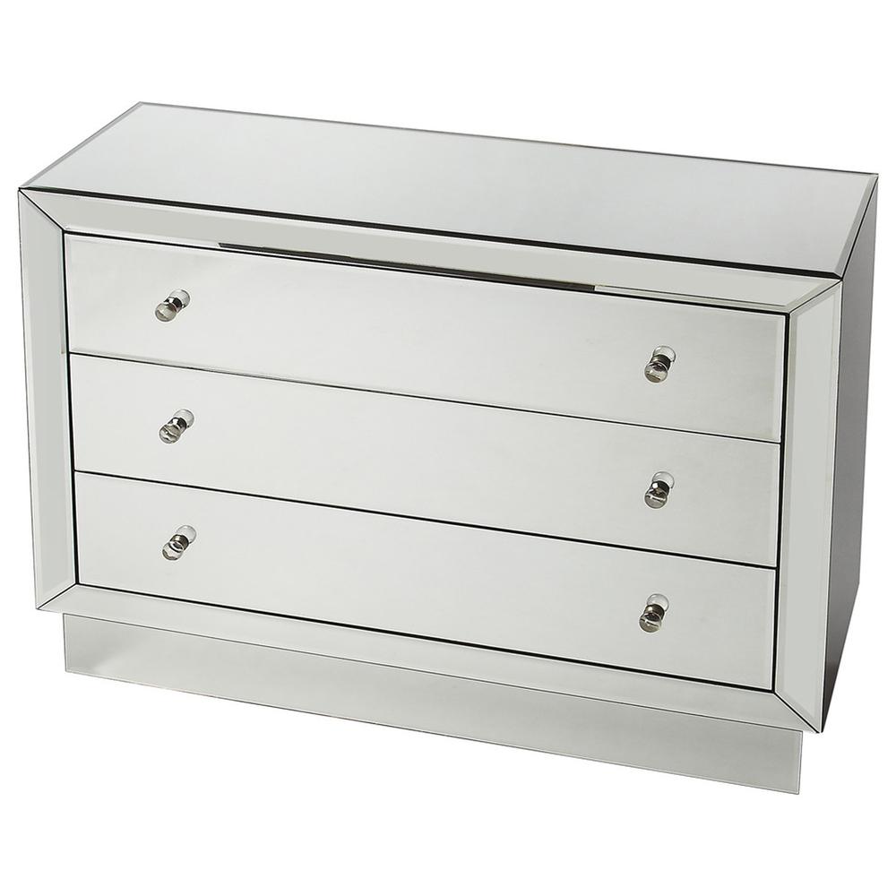 Emma Mirrored Chest, Clear