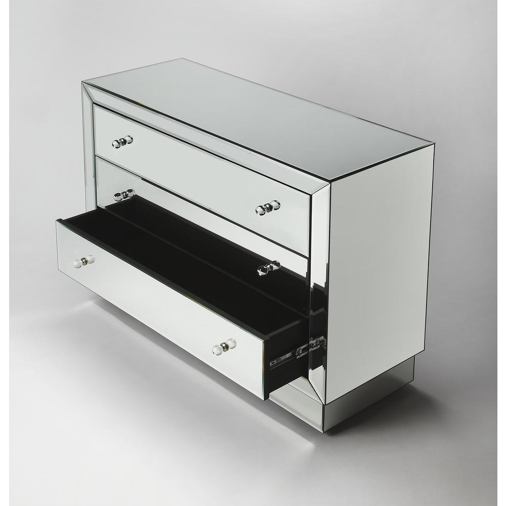Emma Mirrored Chest, Clear