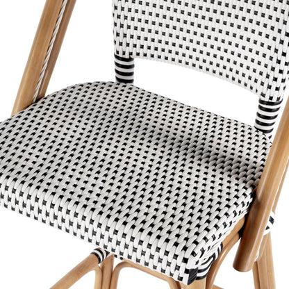 Lila Rattan 28 in. Seat Height Bar Stool with Back and Footrest