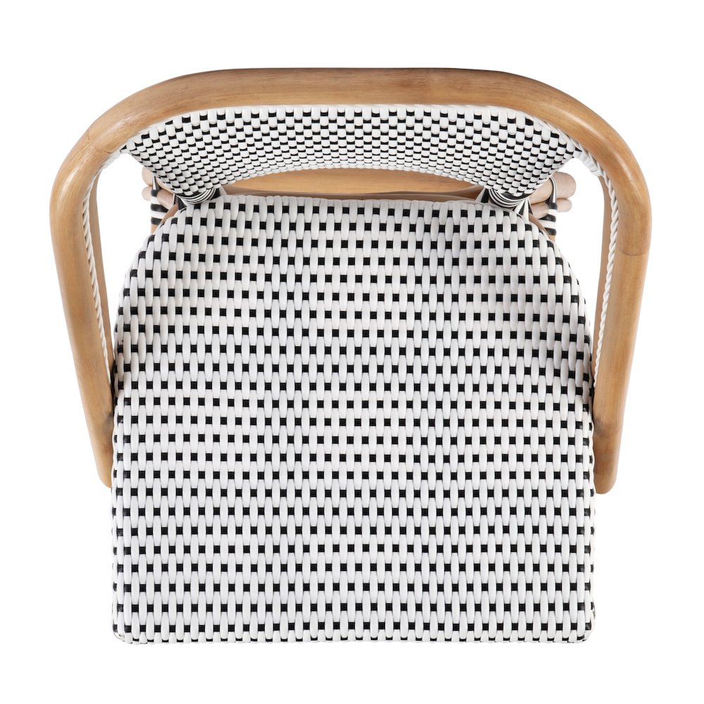 Lila Rattan 28 in. Seat Height Bar Stool with Back and Footrest