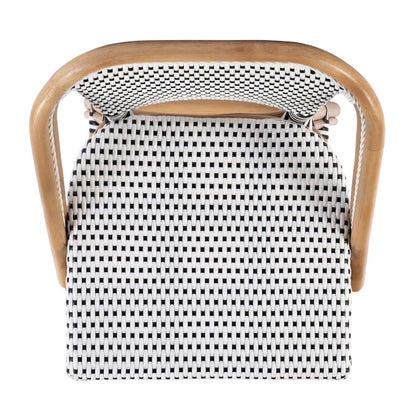 Lila Rattan 28 in. Seat Height Bar Stool with Back and Footrest