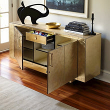 Gold Buffet Cabinet with Storage – Elegant Sideboard Cabinet for Dining