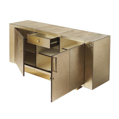 Gold Buffet Cabinet with Storage – Elegant Sideboard Cabinet for Dining