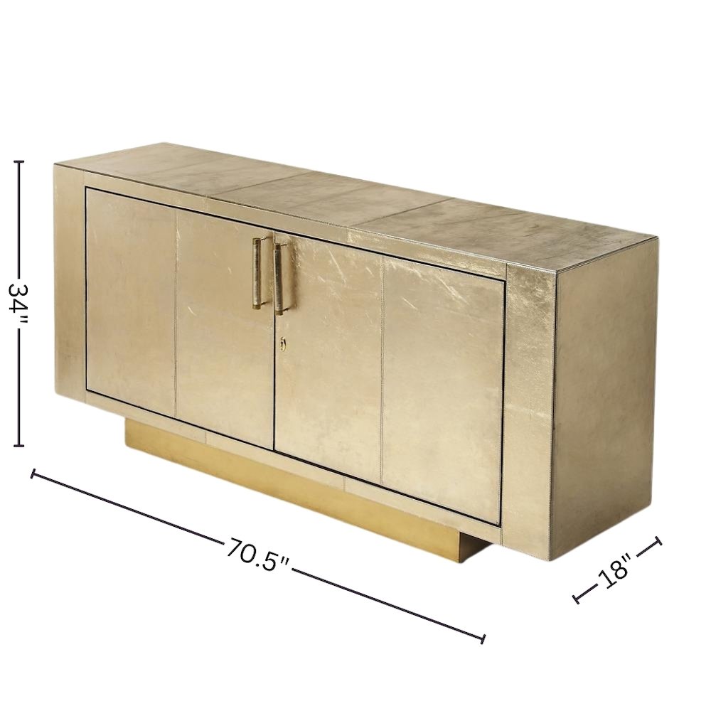 Gold Buffet Cabinet with Storage – Elegant Sideboard Cabinet for Dining