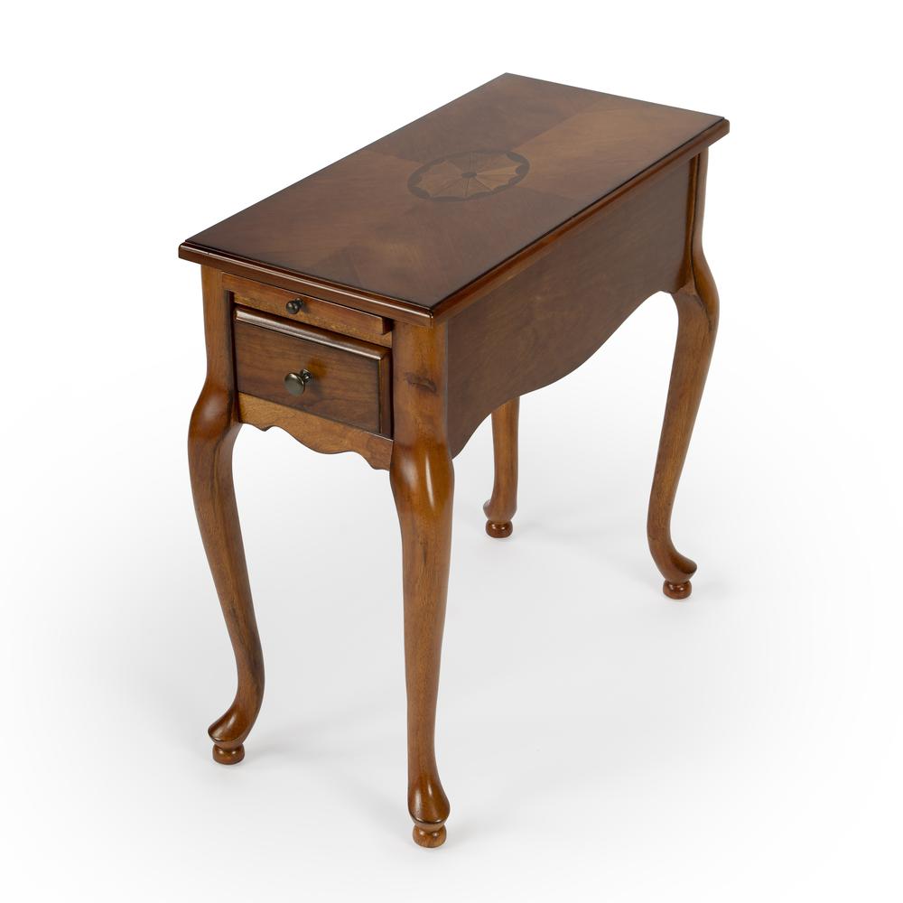 Croydon One Drawer with Pullout Side Table, Medium Brown