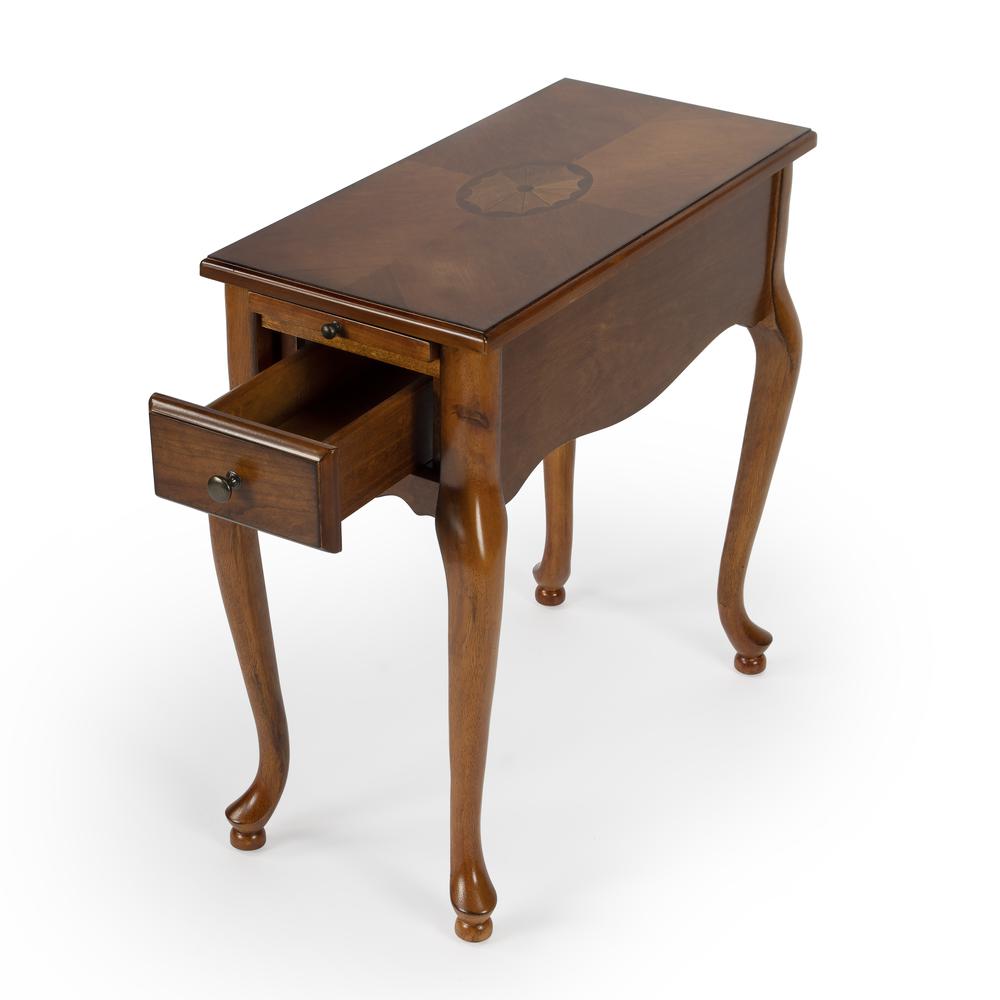 Croydon One Drawer with Pullout Side Table, Medium Brown