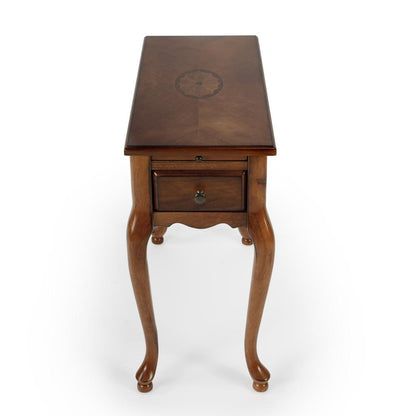 Croydon One Drawer with Pullout Side Table, Medium Brown