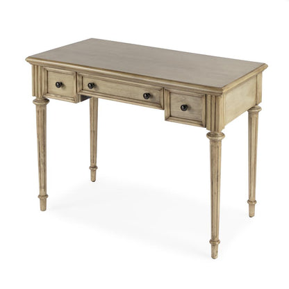 Edmund 38" Writing Desk with Storage, Beige