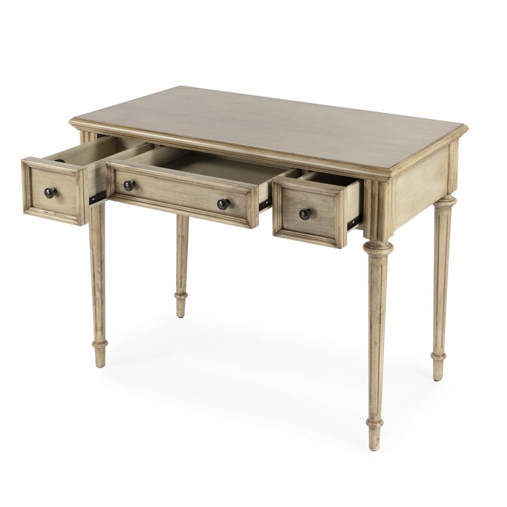 Edmund 38" Writing Desk with Storage, Beige