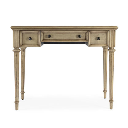 Edmund 38" Writing Desk with Storage, Beige