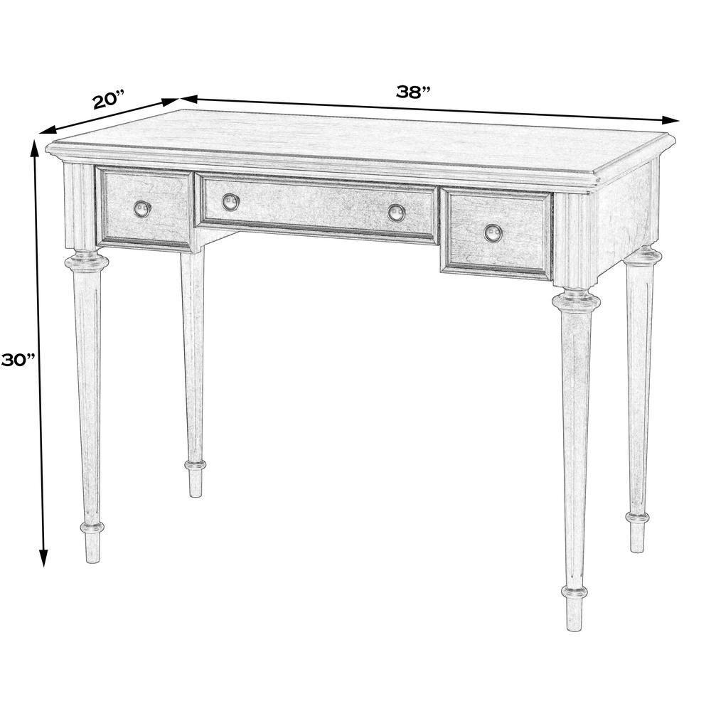 Edmund 38" Writing Desk with Storage, Beige