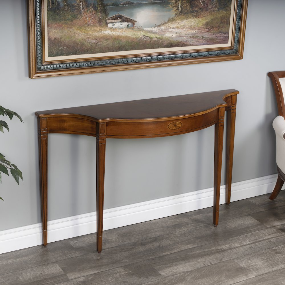 Chester 54" Console Table, Medium Brown