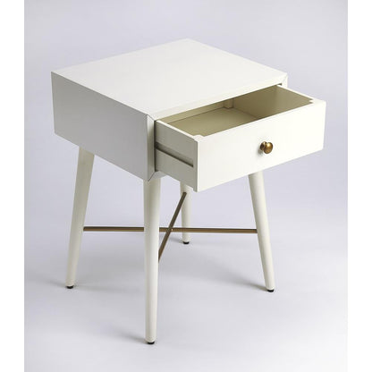 Delridge & End Table, White