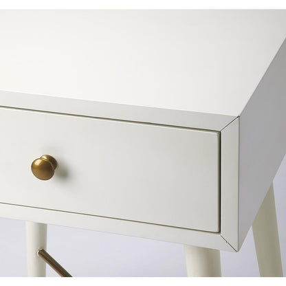 Delridge & End Table, White