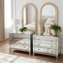 Emily Mirrored Drawer Chest, Clear