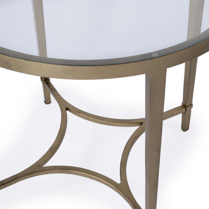 Monica Oval End Table, Gold