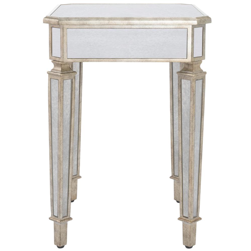 Celeste Mirrored Side Table, Silver