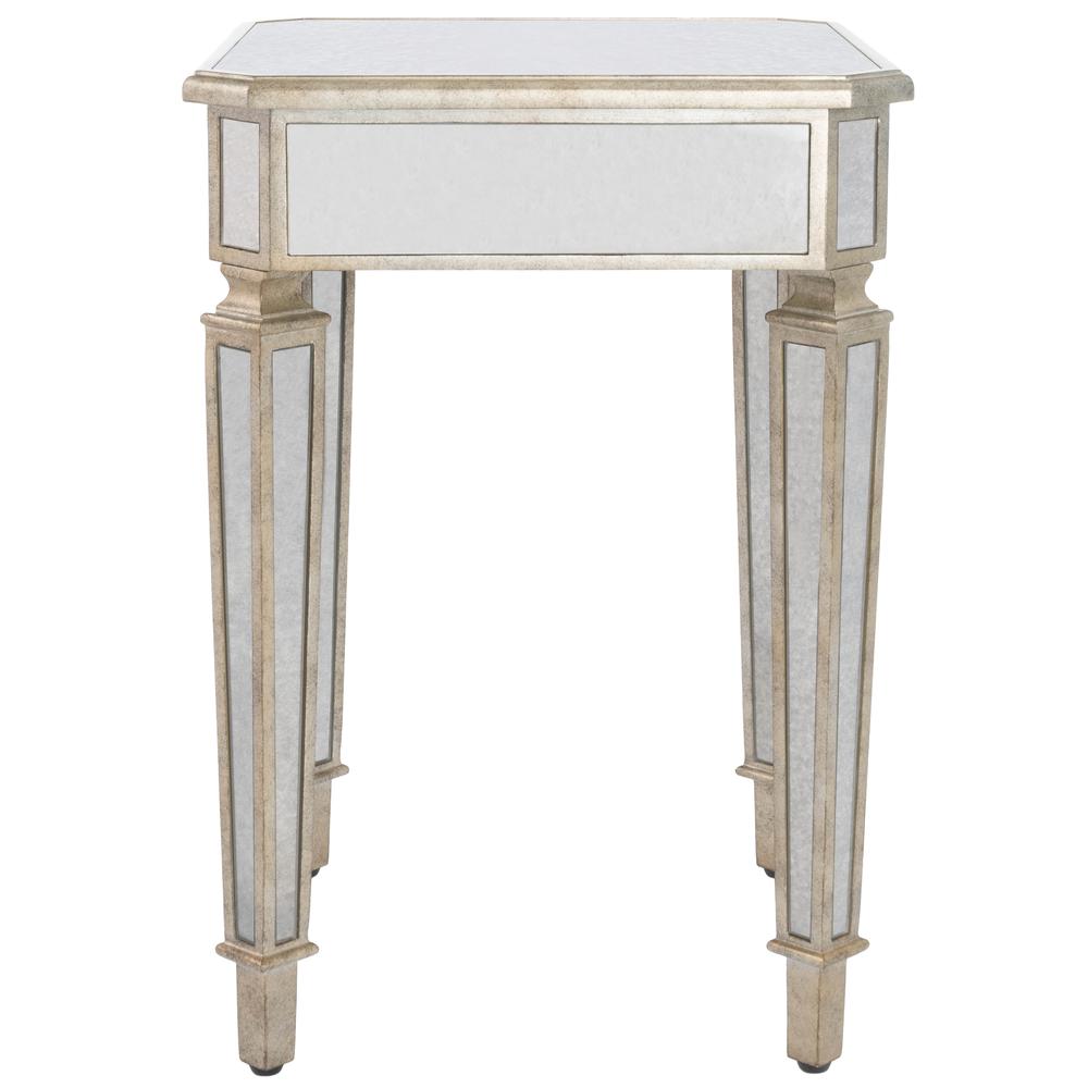 Celeste Mirrored Side Table, Silver