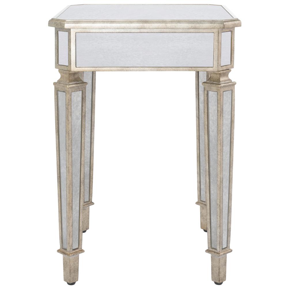 Celeste Mirrored Side Table, Silver