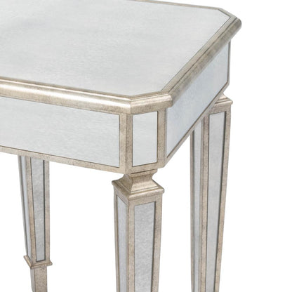 Celeste Mirrored Side Table, Silver