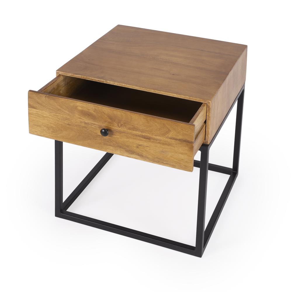 Brixton Iron & Wood End Table, Multi-Color