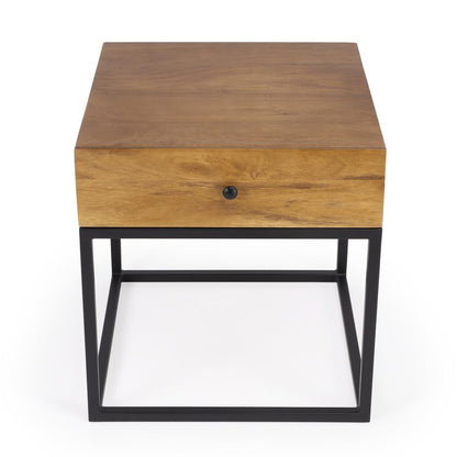 Brixton Iron & Wood End Table, Multi-Color