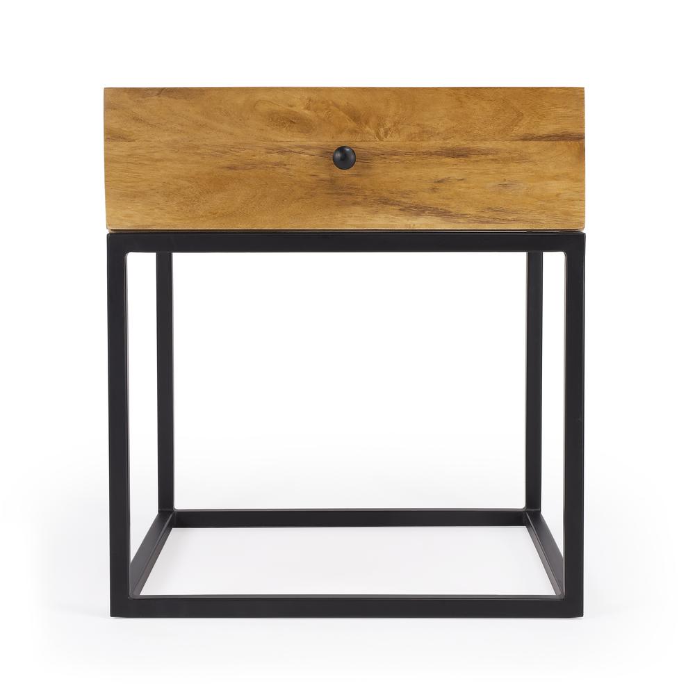 Brixton Iron & Wood End Table, Multi-Color