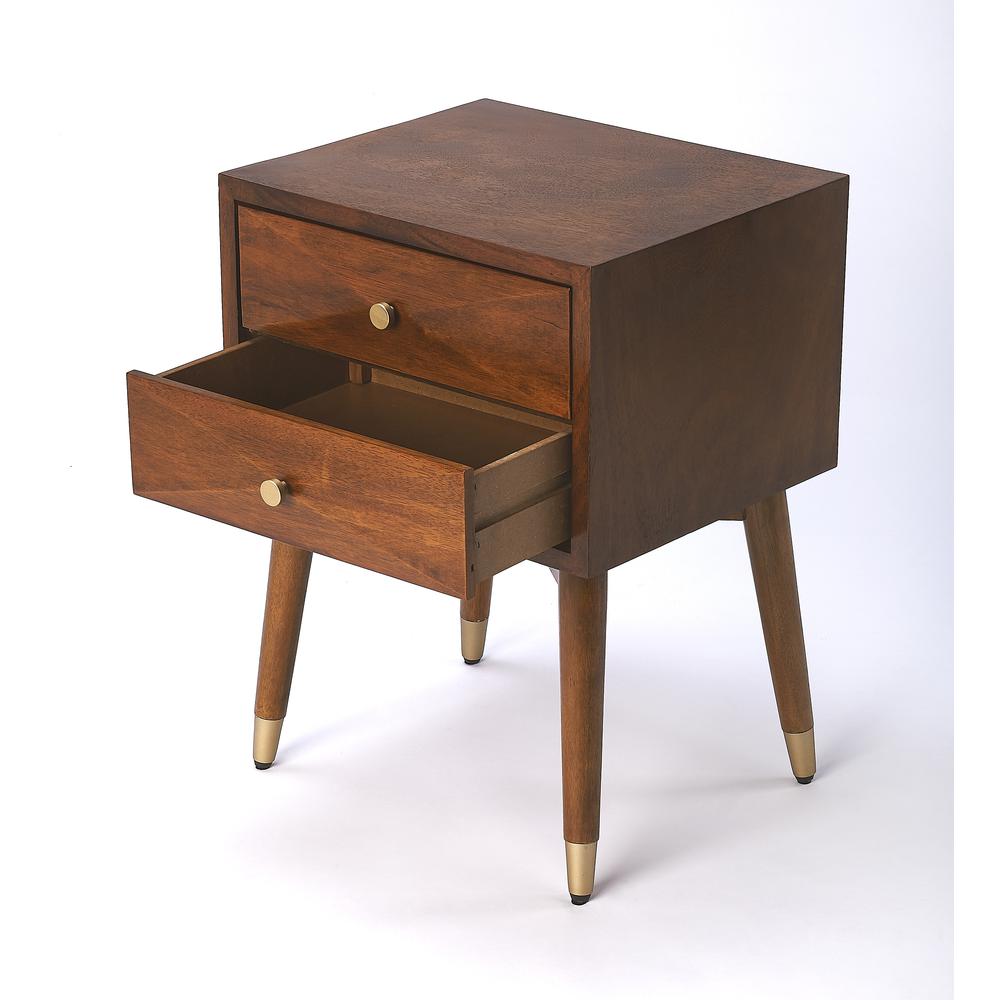 Zelda Nightstand, Medium Brown