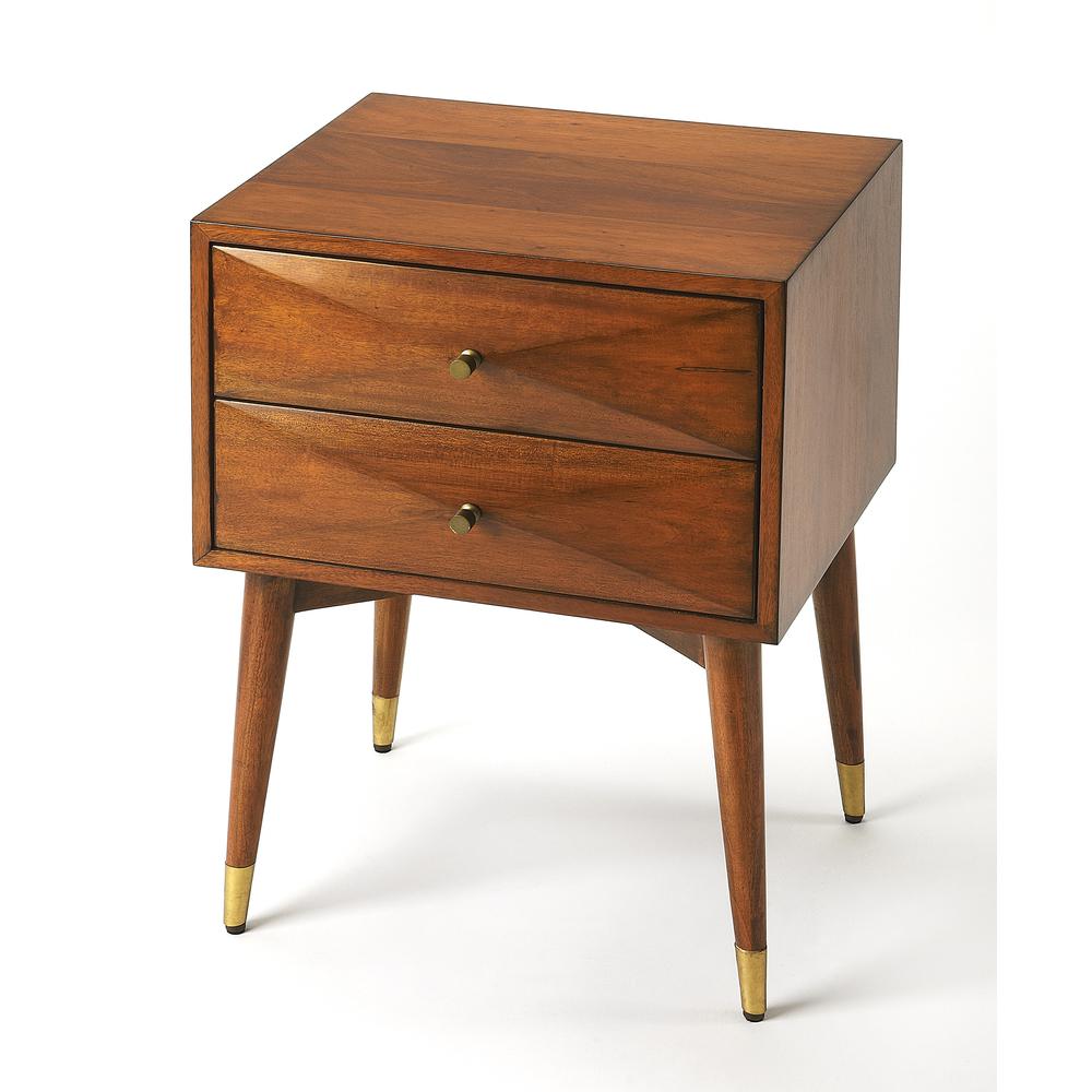 Zelda Nightstand, Medium Brown