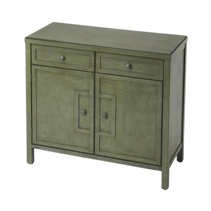 Green Accent Cabinet – Wood Cabinet for Bedroom or Living Room Décor