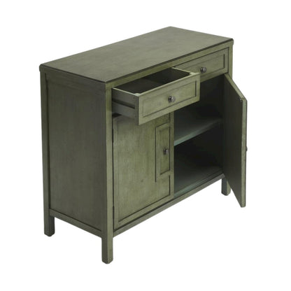 Green Accent Cabinet – Wood Cabinet for Bedroom or Living Room Décor