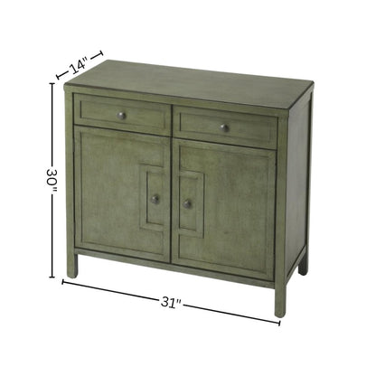 Green Accent Cabinet – Wood Cabinet for Bedroom or Living Room Décor